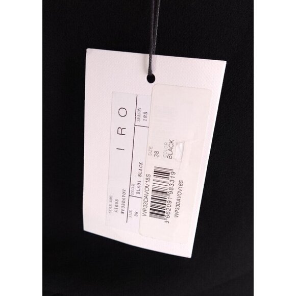 IRO Davov One-Shoulder Envelope Hem Dress Size 38 M Black NWT - Picture 10 of 15